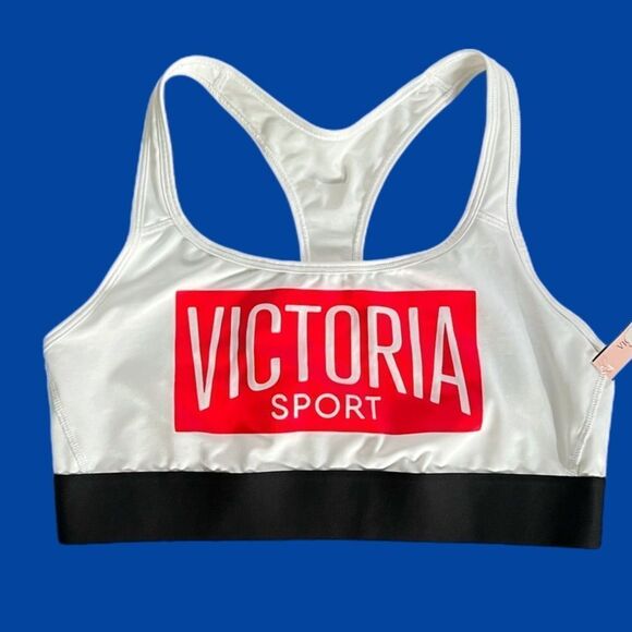Victoria’s Secret VSX The player Unlined Sport bra Victoria Sport print White L - Picture 1 of 6